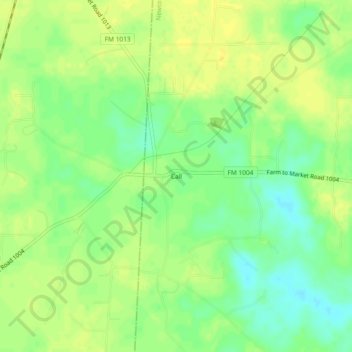 Mappa topografica Call, altitudine, rilievo