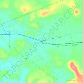 Mappa topografica Taboca do Pau Ferrado, altitudine, rilievo