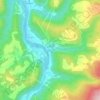 Mappa topografica Saint Joe, altitudine, rilievo