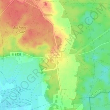 Mappa topografica Proßmarke, altitudine, rilievo