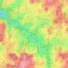 Mappa topografica Bussière, altitudine, rilievo