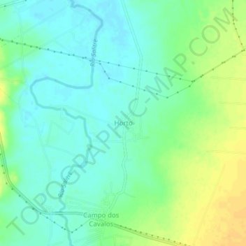 Mappa topografica Horto, altitudine, rilievo