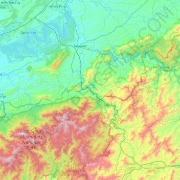 Mappa topografica Johnson Island, altitudine, rilievo