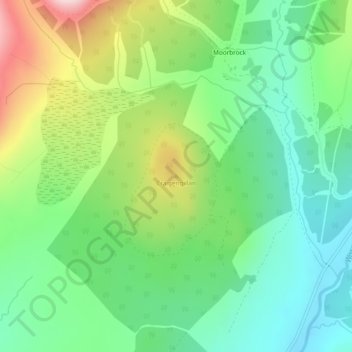 Mappa topografica Craigengillan, altitudine, rilievo