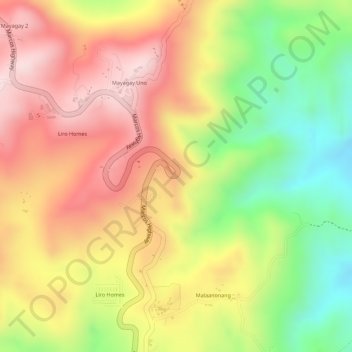 Mappa topografica Big C2, altitudine, rilievo