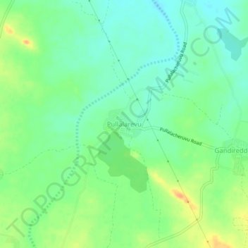 Mappa topografica Pullalarevu, altitudine, rilievo