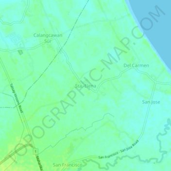 Mappa topografica Sta. Elena, altitudine, rilievo