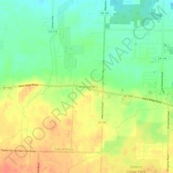 Mappa topografica West Greece, altitudine, rilievo