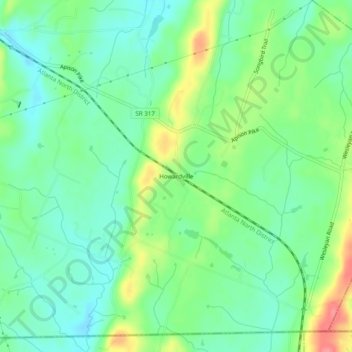 Mappa topografica Howardville, altitudine, rilievo