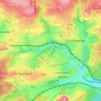 Mappa topografica Graulheck, altitudine, rilievo