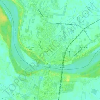 Mappa topografica Santa Maria Maddalena, altitudine, rilievo
