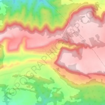 Mappa topografica Encekler, altitudine, rilievo