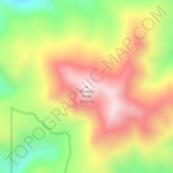 Mappa topografica Swasey Peak, altitudine, rilievo