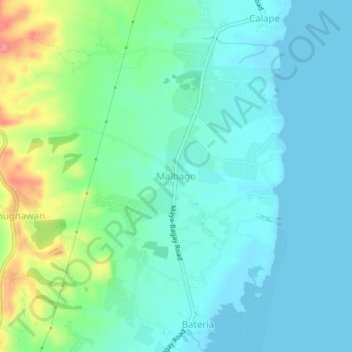 Mappa topografica Malbago, altitudine, rilievo