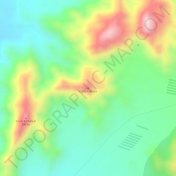 Mappa topografica Cerro Cabuya, altitudine, rilievo