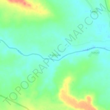 Mappa topografica Karmala, altitudine, rilievo