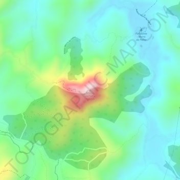 Mappa topografica Morro da Palha, altitudine, rilievo