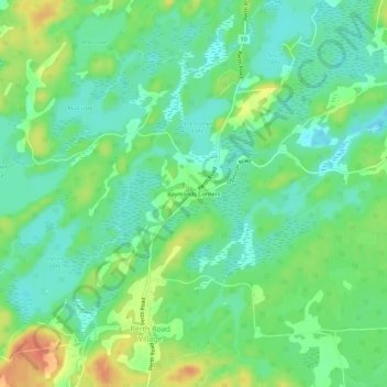 Mappa topografica Raymonds Corners, altitudine, rilievo