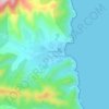Mappa topografica Pietra-Tonda, altitudine, rilievo