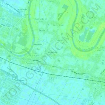 Mappa topografica San Donato, altitudine, rilievo