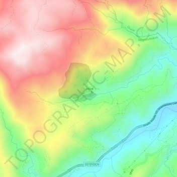 Mappa topografica Lollove, altitudine, rilievo
