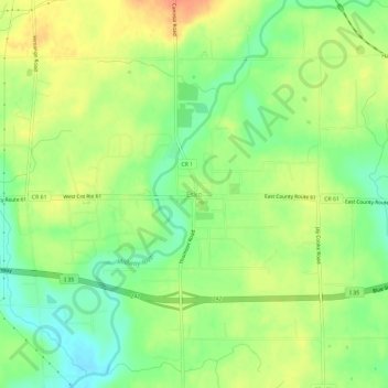 Mappa topografica Esko, altitudine, rilievo