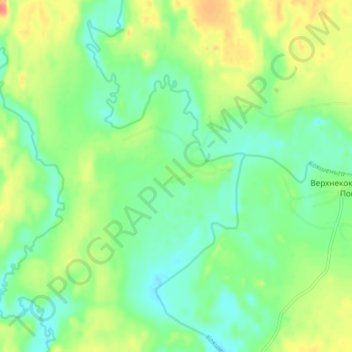 Mappa topografica Коврижинская, altitudine, rilievo