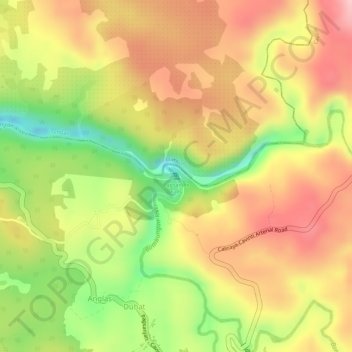 Mappa topografica Pagsanjan Falls, altitudine, rilievo