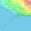 Mappa topografica Piton Grande Anse, altitudine, rilievo