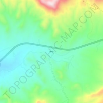 Mappa topografica Bent, altitudine, rilievo