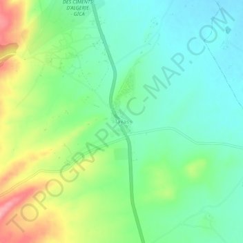 Mappa topografica Taxas, altitudine, rilievo