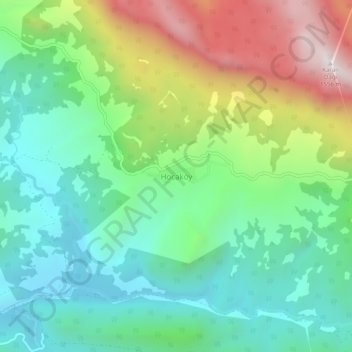 Mappa topografica Hocaköy, altitudine, rilievo