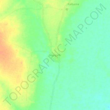 Mappa topografica Hatigarh, altitudine, rilievo