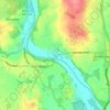 Mappa topografica Holt Fleet, altitudine, rilievo