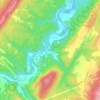 Mappa topografica Creekvale, altitudine, rilievo