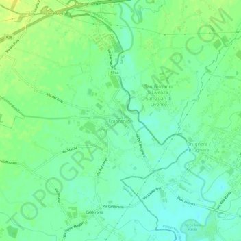 Mappa topografica Francenigo, altitudine, rilievo