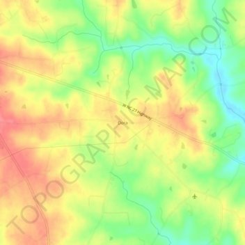 Mappa topografica Dora, altitudine, rilievo