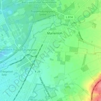 Mappa topografica Klusholz, altitudine, rilievo