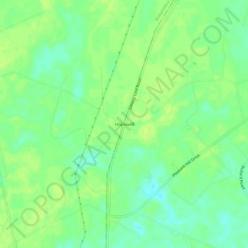 Mappa topografica Hopewell, altitudine, rilievo