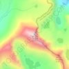 Mappa topografica Mount Tyndall, altitudine, rilievo