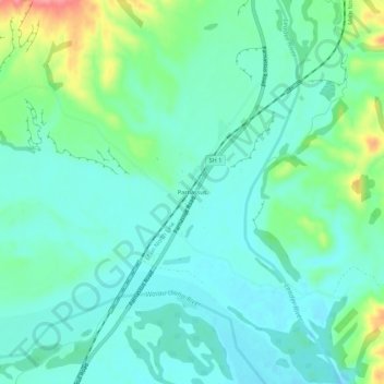 Mappa topografica Parnassus, altitudine, rilievo