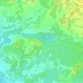 Mappa topografica Le Logis de Mons, altitudine, rilievo