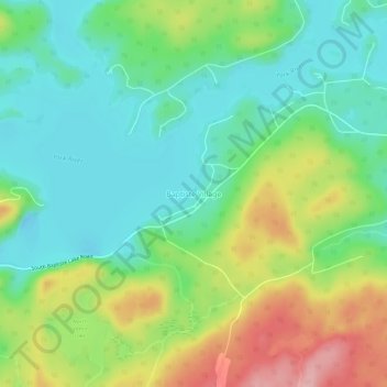 Mappa topografica Baptiste Village, altitudine, rilievo