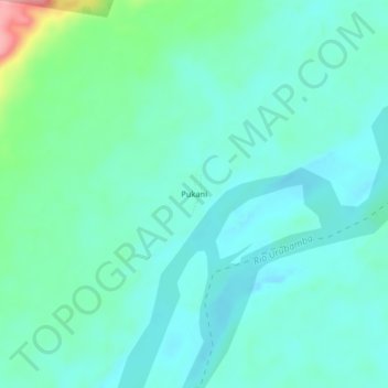 Mappa topografica Pukani, altitudine, rilievo