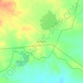 Mappa topografica Macharla, altitudine, rilievo
