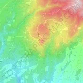 Mappa topografica Sant'Angelo in Colle, altitudine, rilievo