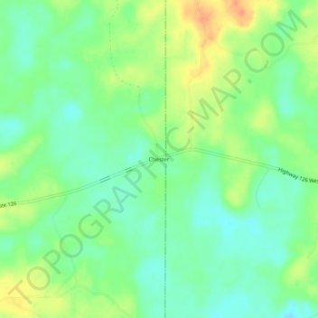Mappa topografica Chester, altitudine, rilievo