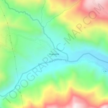 Mappa topografica Huavalito, altitudine, rilievo