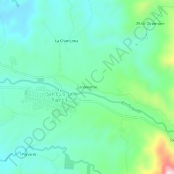 Mappa topografica La Variante, altitudine, rilievo