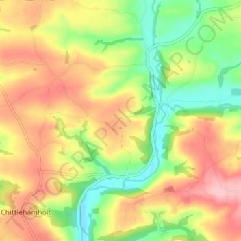 Mappa topografica Satterleigh, altitudine, rilievo